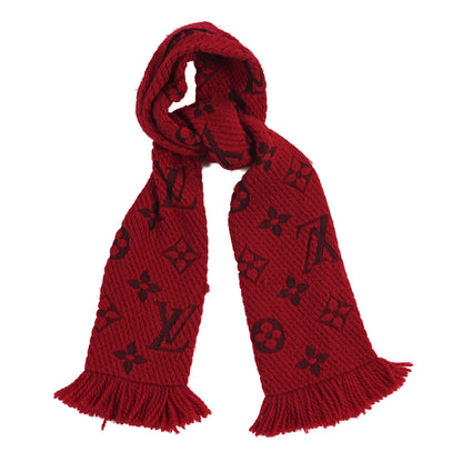Louis Vuitton Wool Silk Logomania Scarf Rubis 1 of 3