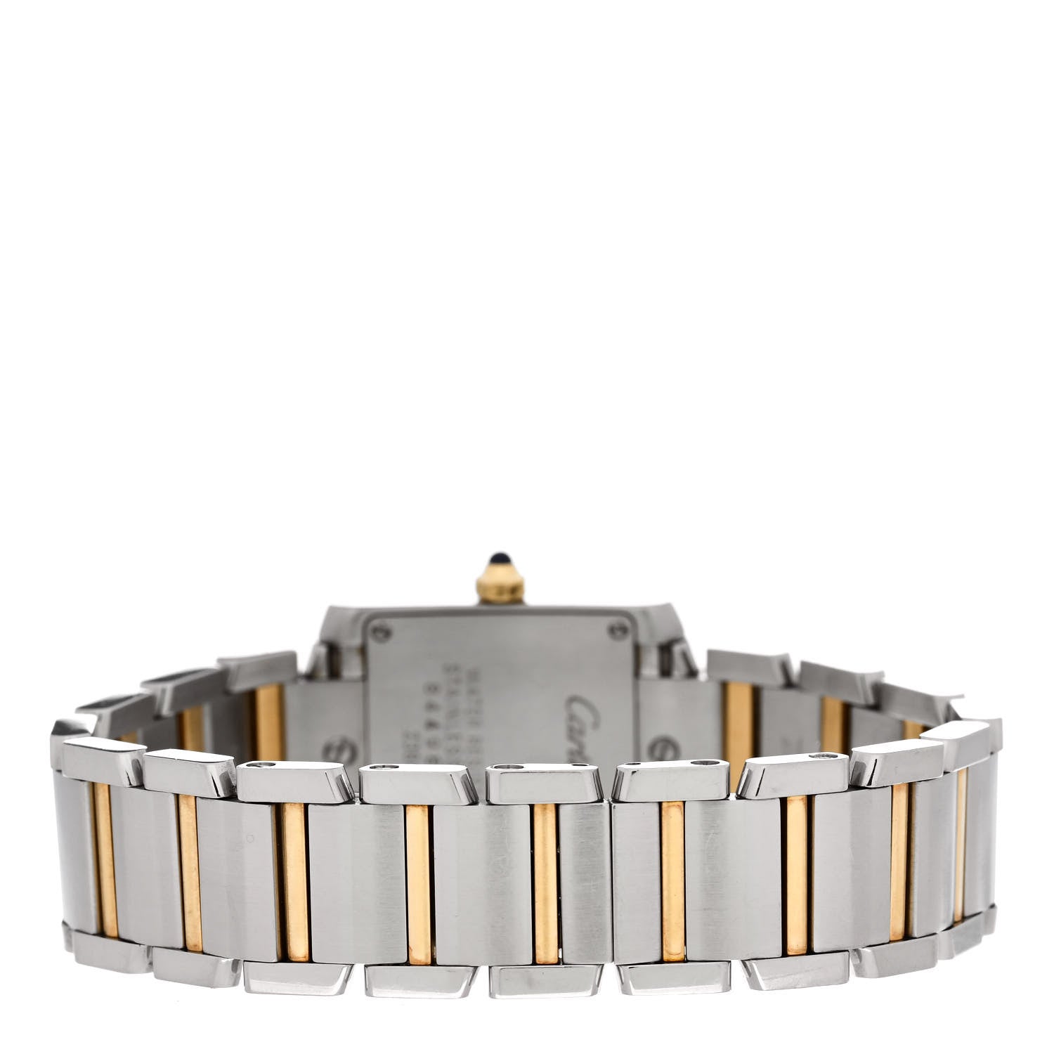 Cartier Stainless Steel 18K Yellow Gold 20mm Tank Francaise Quartz Watch 3 of 4