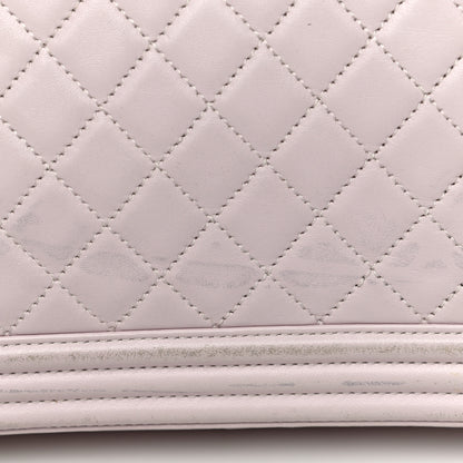 Chanel Lambskin Quilted New Medium Boy Flap Light Pink 14 of 16
