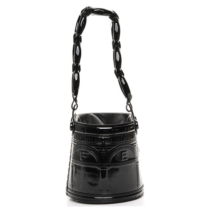 Fendi Patent Palazzo Bucket Bag Black 1 of 7