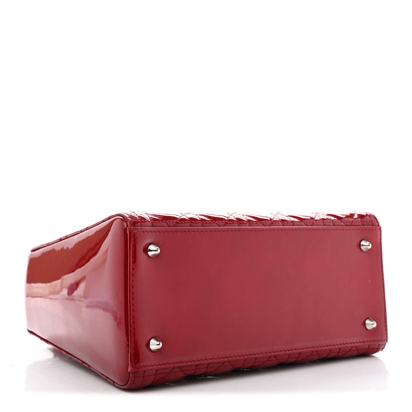 Patent Cannage Medium Lady Dior Red
