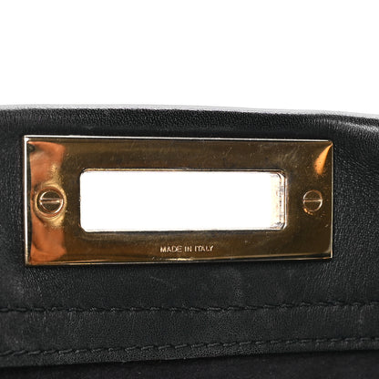 Fendi Vitello Seta Lace Up Medium Peekaboo Iconic Satchel Black 6 of 12