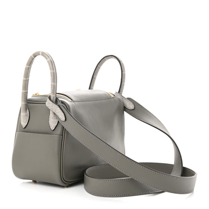 Hermes Swift Matte Alligator Mini Touch Lindy 20 Gris Meyer 3 of 12