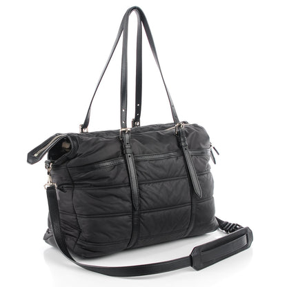 Burberry Nylon House Check Quilted Abbey Diaper Bag Black 3 of 8