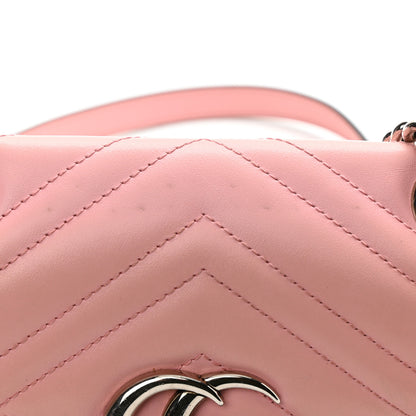 Gucci Calfskin Matelasse Mini GG Marmont Shoulder Bag Wild Rose 9 of 10