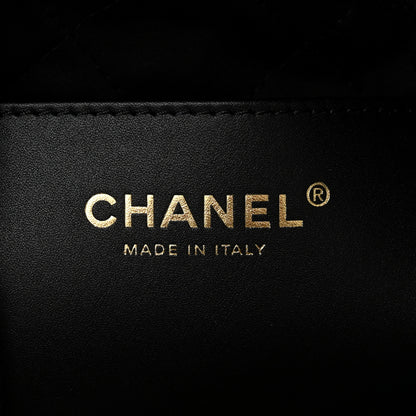 Chanel Shiny Caviar Quilted Monochrome Mini Chanel 22 Black 6 of 11