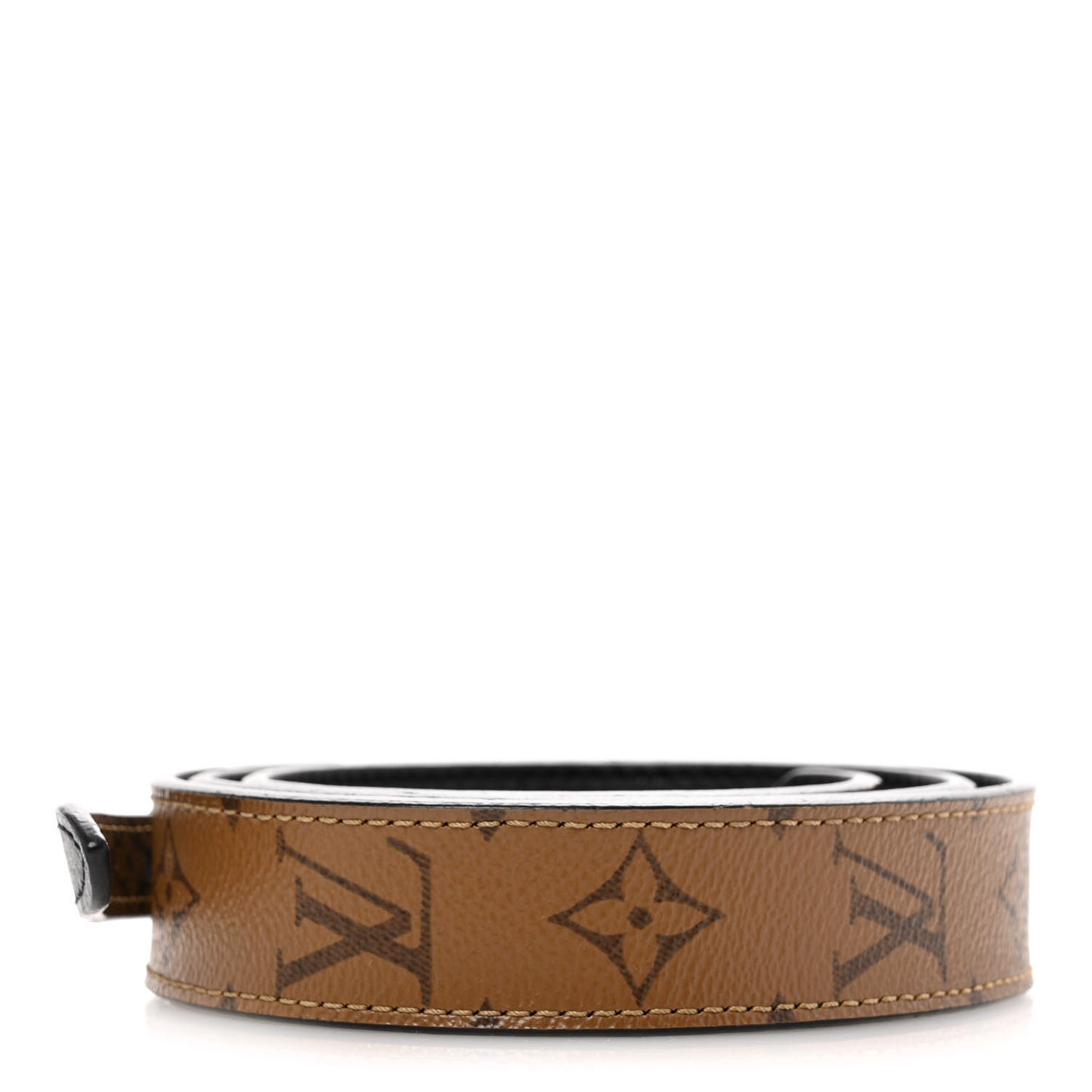 Reverse Monogram Bandouliere Shoulder Strap XL Black