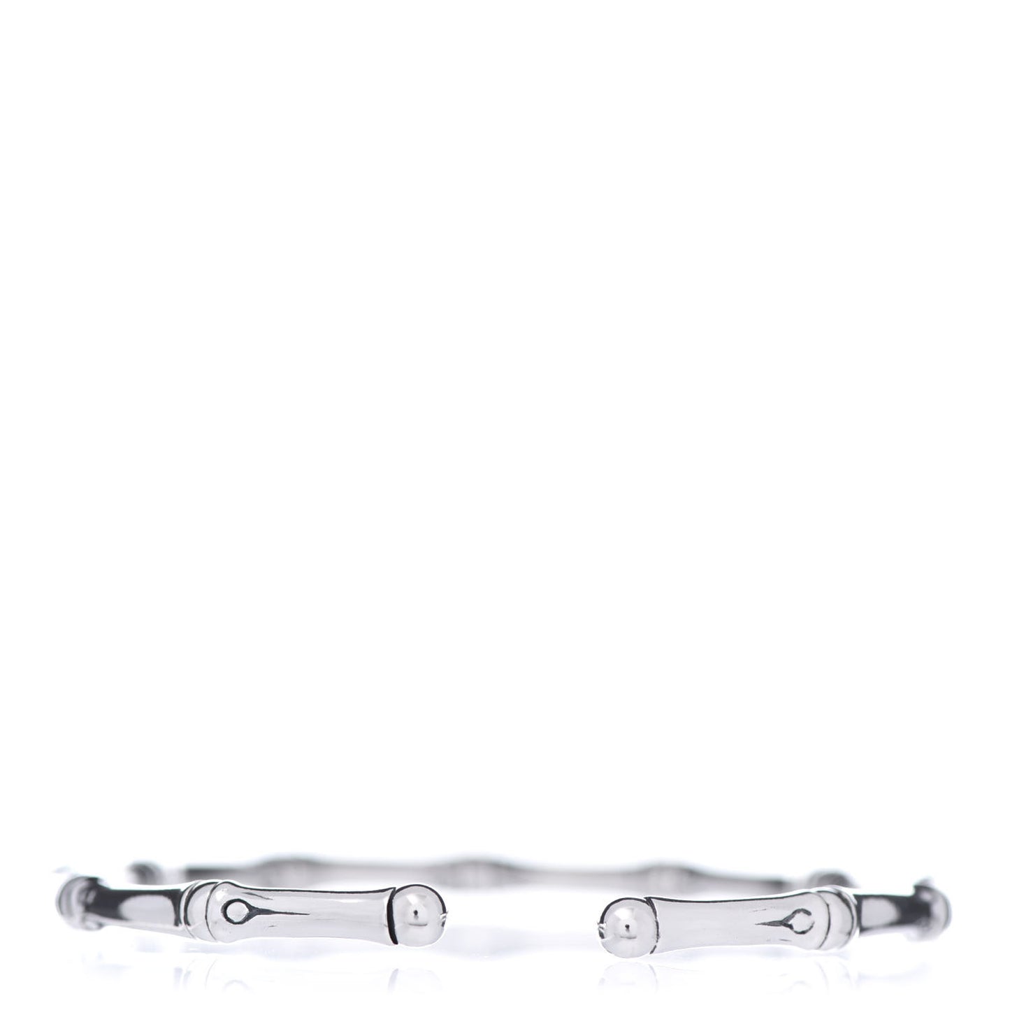 Sterling Silver 4mm Bamboo Flex Cuff Bracelet