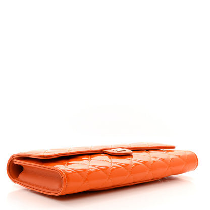 Chanel Patent Quilted Travel Wallet Orange 5 of 9