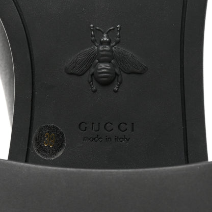 Gucci Flores Calfskin Horsebit Chain Ankle Boots 39 Black 6 of 11
