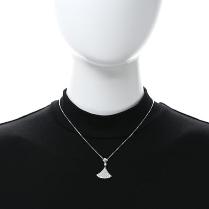 Bulgari 18K White Gold Diamond Large Divas' Dream Pave Necklace 2 of 5
