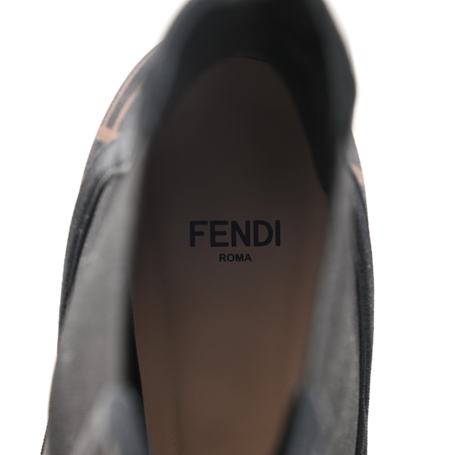Fendi Mesh Tulle FF Colibri 55mm Ankle Booties 38 Tobacco Moro Black 7 of 7