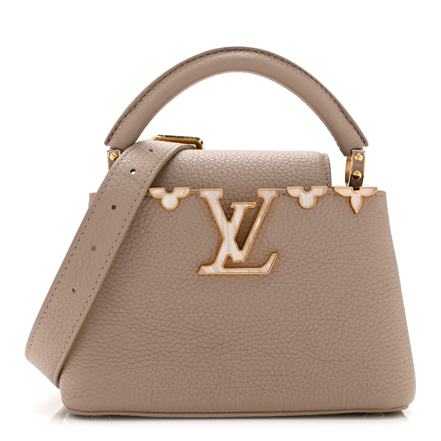 louis vuitton カプシーヌmini マザーオブパール Louis Vuitton Taurillon Mother of Pearl Flower Crown Mini Capucine