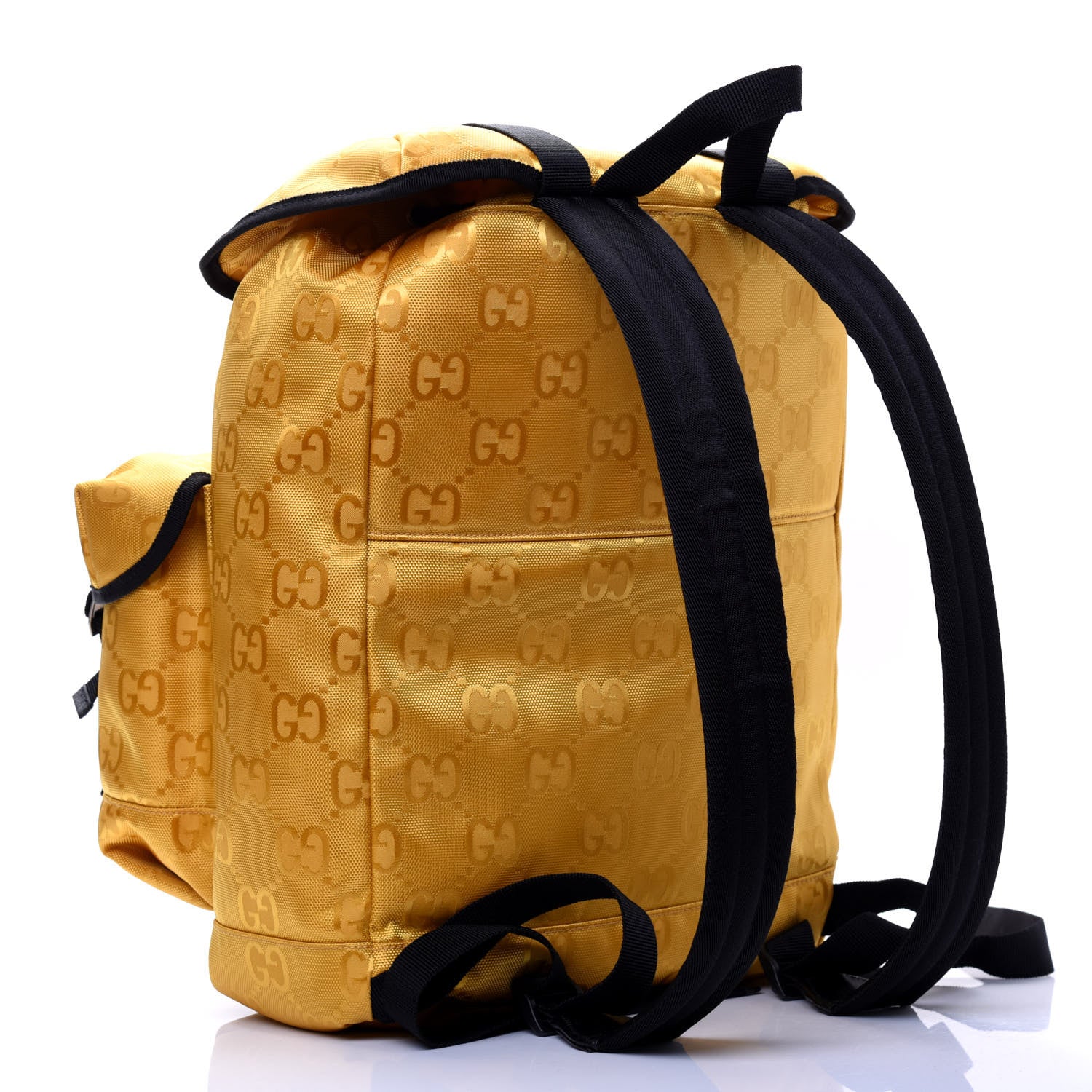 Gucci Econyl Nylon Monogram Off The Grid Utility Pocket Backpack Crop Black 2 of 14