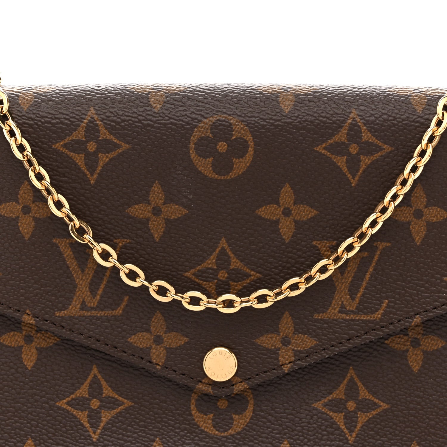 Louis Vuitton Monogram Pochette Felicie Chain Wallet Fuchsia 8 of 14