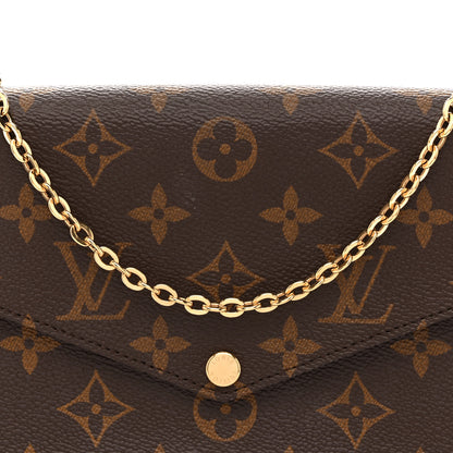 Louis Vuitton Monogram Pochette Felicie Chain Wallet Fuchsia 8 of 14