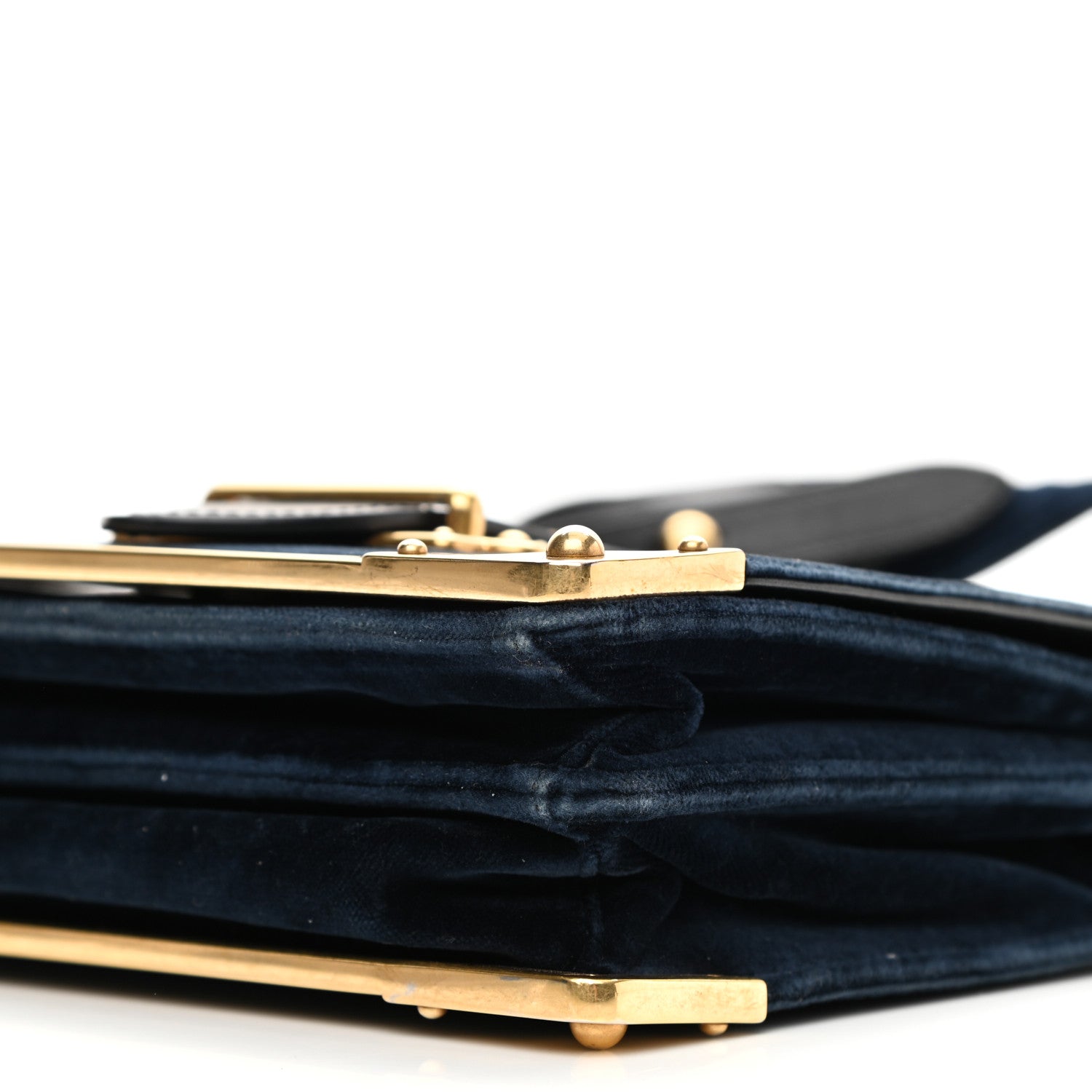 Prada Velvet City Calfskin Cahier Bag Zaffiro Black 10 of 11