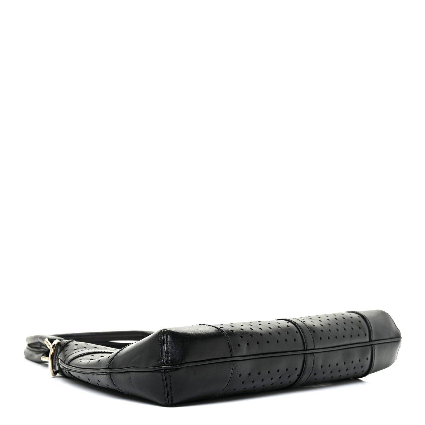 Calfskin Perforated GG Reins Hobo Black