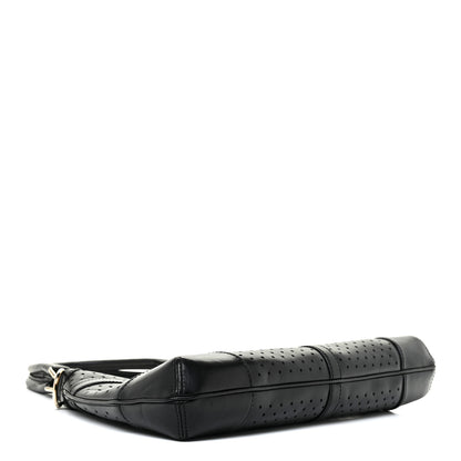 Gucci Calfskin Perforated GG Reins Hobo Black 4 of 18