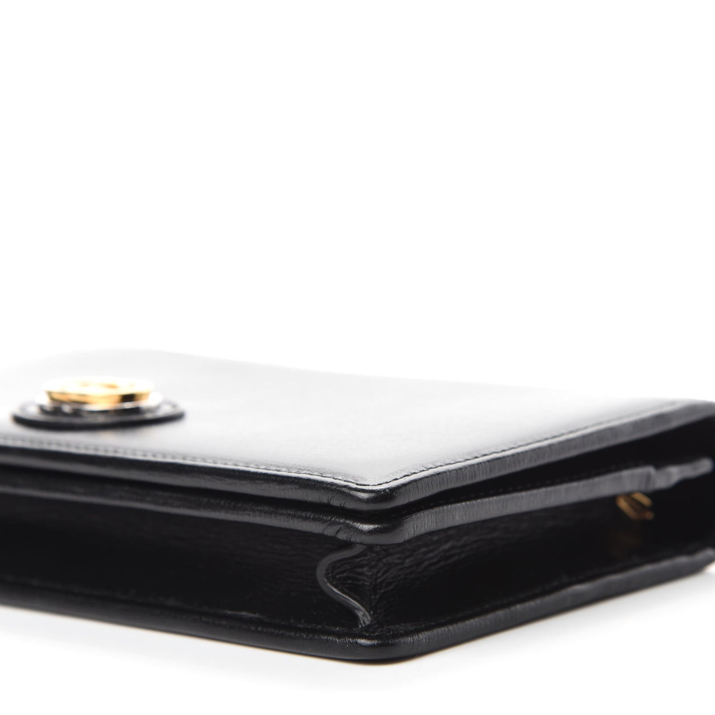 Azalea Calfskin Marina Chain Wallet Black