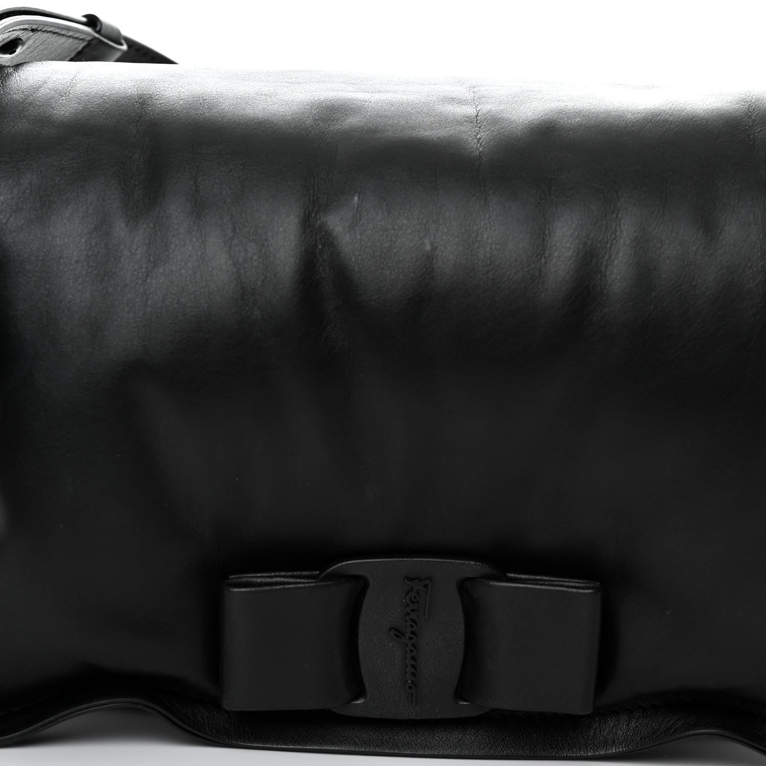 Salvatore Ferragamo Calfskin Medium Viva Bow Shoulder Bag Black 10 of 12