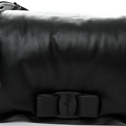 Salvatore Ferragamo Calfskin Medium Viva Bow Shoulder Bag Black 10 of 12