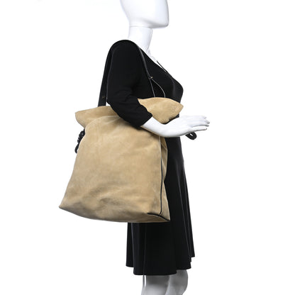 Loewe Suede Flamenco Knot Bag Gold Brown 2 of 9