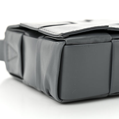 Bottega Veneta Paper Calfskin Maxi Intreccio Small Cassette Crossbody Bag Thunder 9 of 11