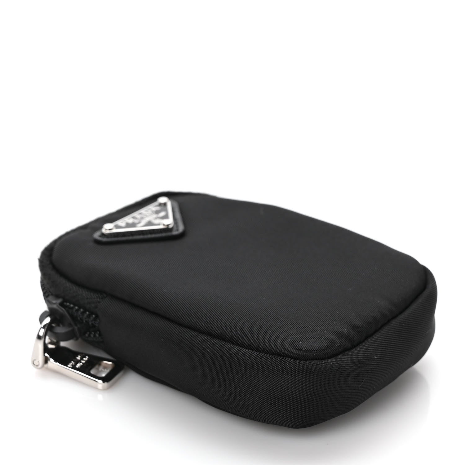 Prada Re-Nylon Vela Saffiano Pocket Double Zip Messenger Bag Black 9 of 9