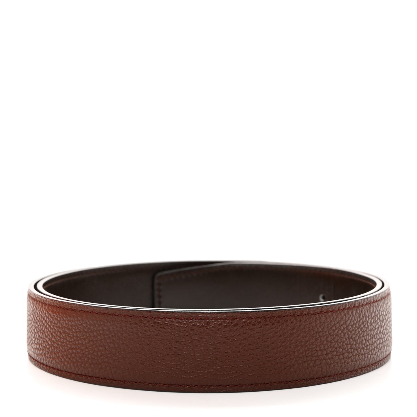 Box Togo 32mm Belt Strap 90 Chocolate Rouge H