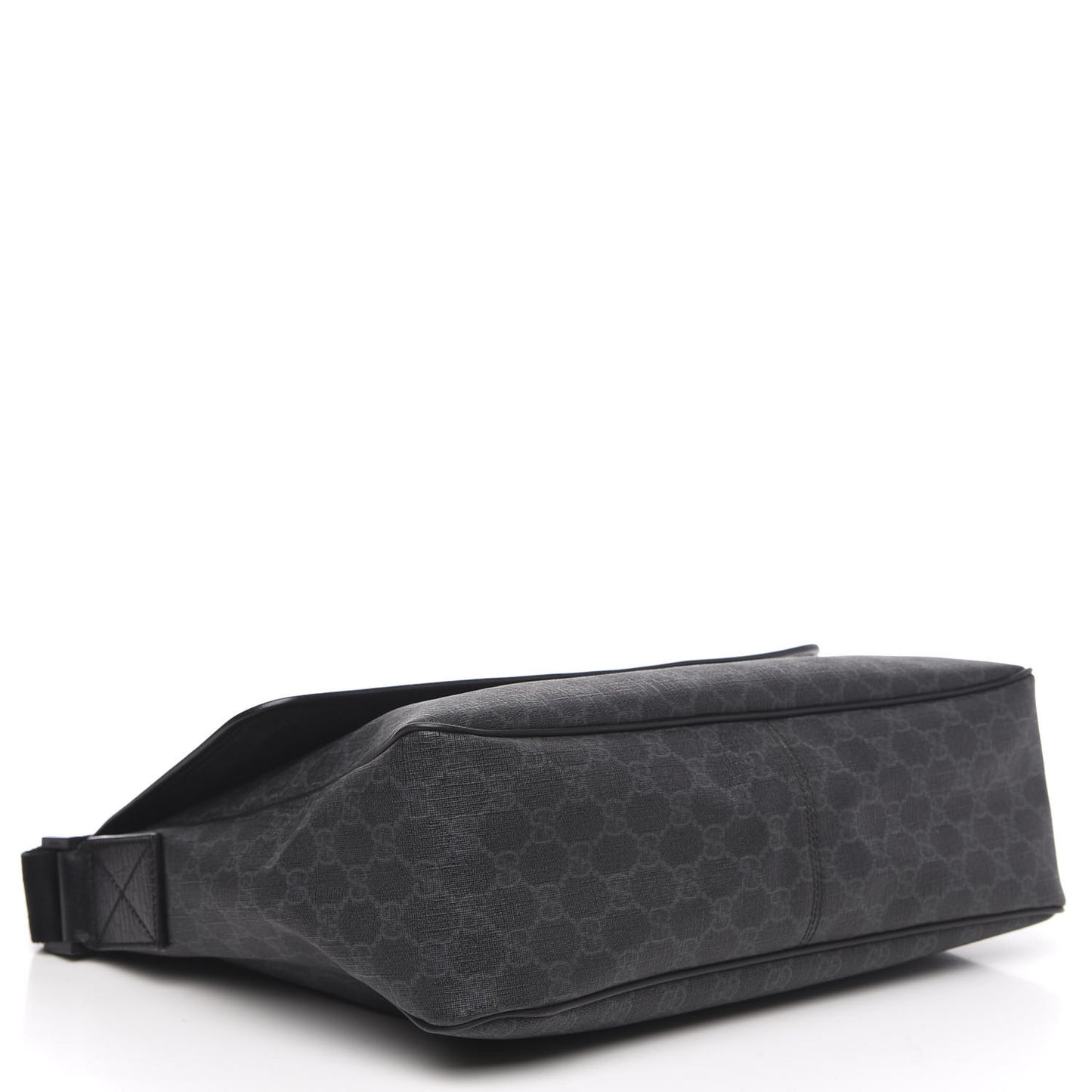 GG Plus Monogram Medium Flap Messenger Bag Black