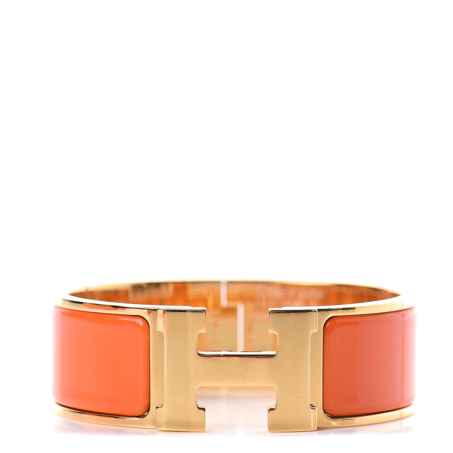Enamel Wide Clic Clac H Bracelet PM Orange
