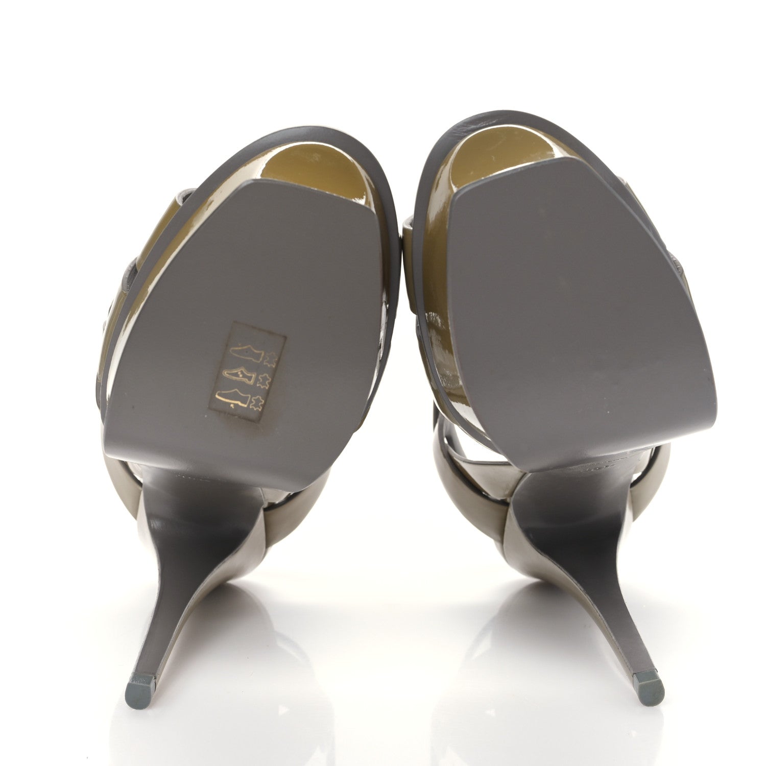 Saint Laurent Patent Tribute 105 Platform Sandals 35.5 Fog 5 of 8