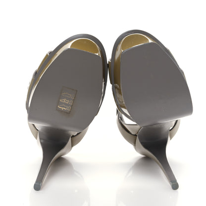 Saint Laurent Patent Tribute 105 Platform Sandals 35.5 Fog 5 of 8