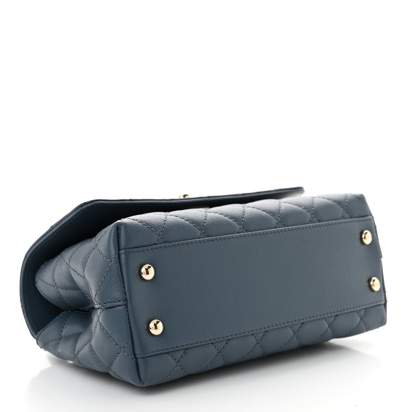 Caviar Quilted Mini Coco Handle Flap Blue