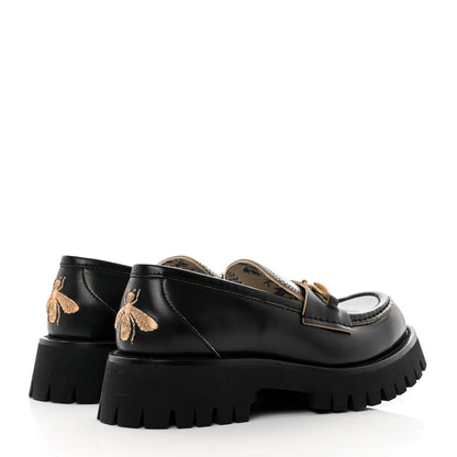 Gucci Cordovan Lux Womens Harald Horsebit 25mm Platform Loafers 37 Black 4 of 8