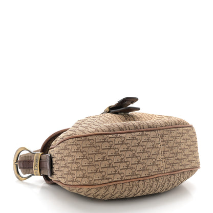 Christian Dior Calfskin Monogram Buckle Messenger Beige 4 of 12