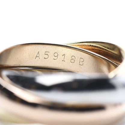 Cartier 18K Pink Yellow White Gold Classic Les Must De Trinity Ring 48 4.5 6 of 6
