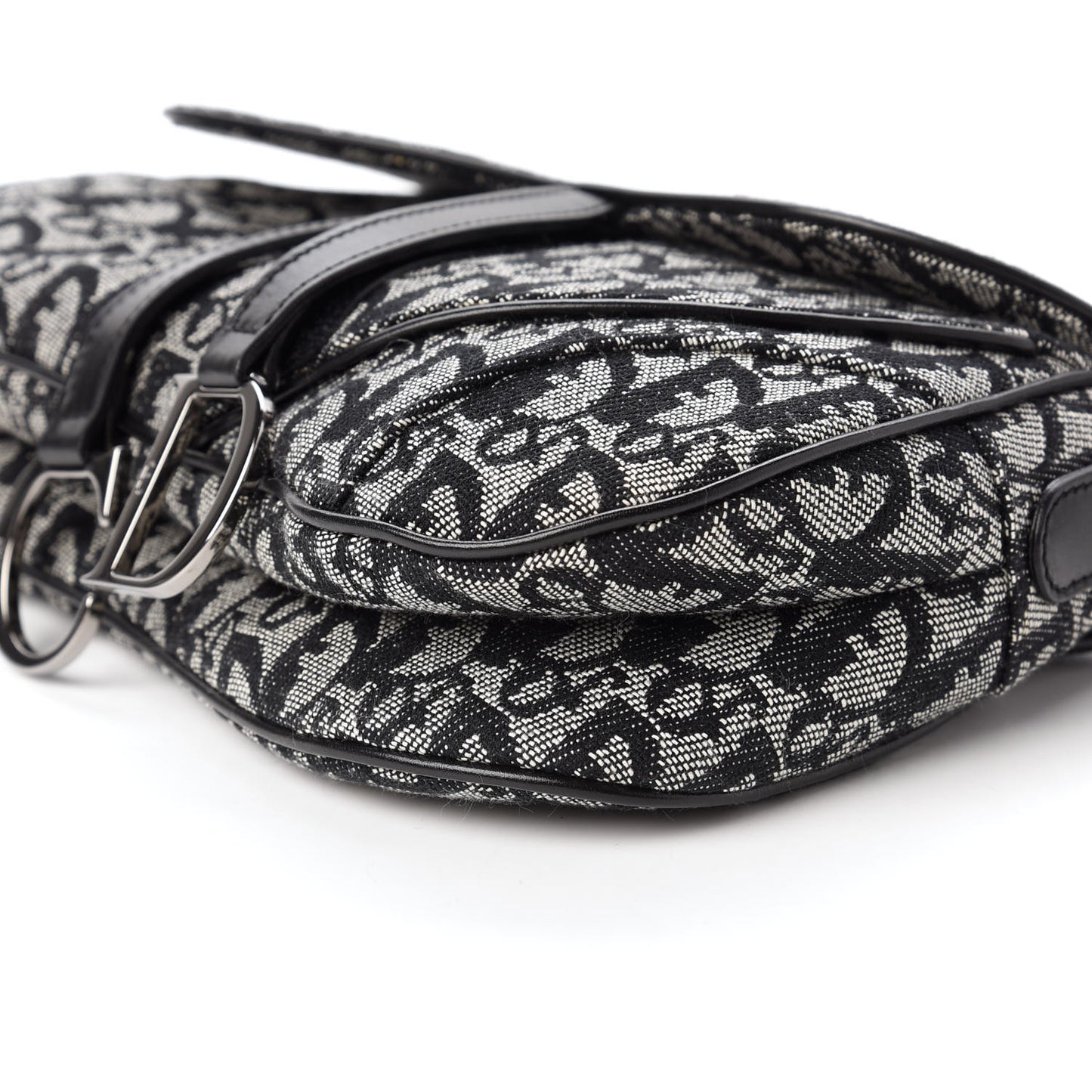 Monogram Double Saddle Bag Black