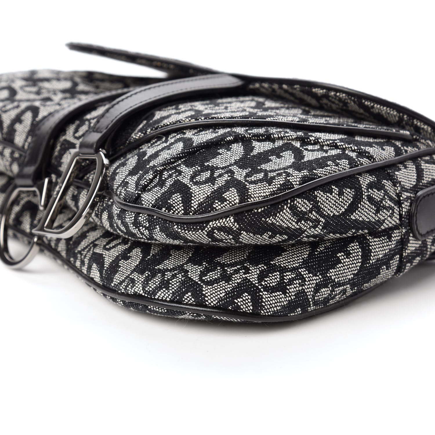 Christian Dior Monogram Double Saddle Bag Black 7 of 10