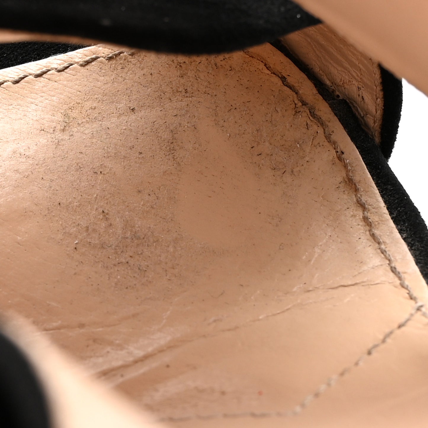 Suede Platform Sandals 38 Black