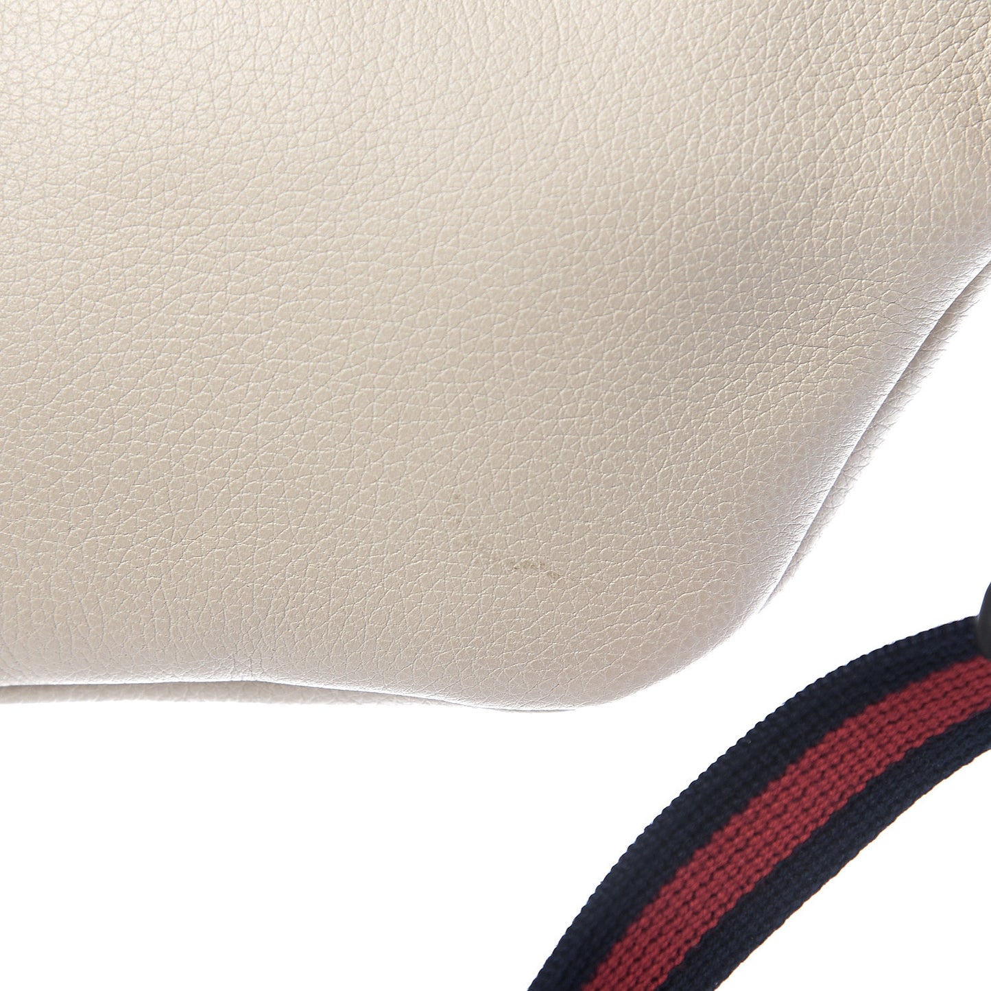 Grained Calfskin Small Logo Belt Bag White