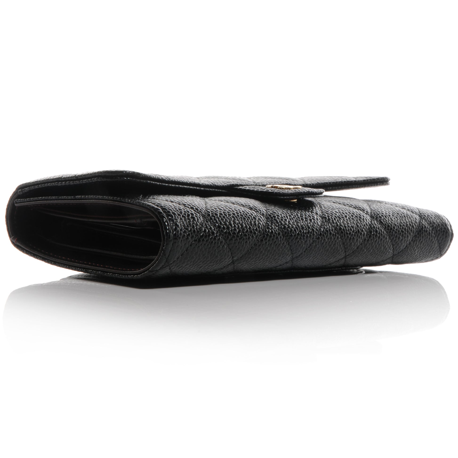 Chanel Caviar Quilted Long Flap Wallet Black 4 of 9