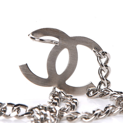 Chanel Crystal CC Charm Chain Belt Silver 4 of 6
