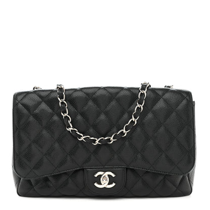 Chanel Caviar Quilted Jumbo Single Flap Black 1 of 12