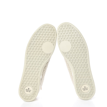 Gucci Soft Microguccissima Womens Sneakers 38.5 Mystic White 5 of 9