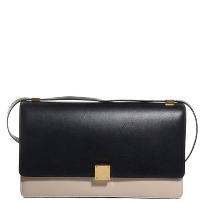 Celine Smooth Calfskin Bi-Color Medium Case Bag Black 1 of 10