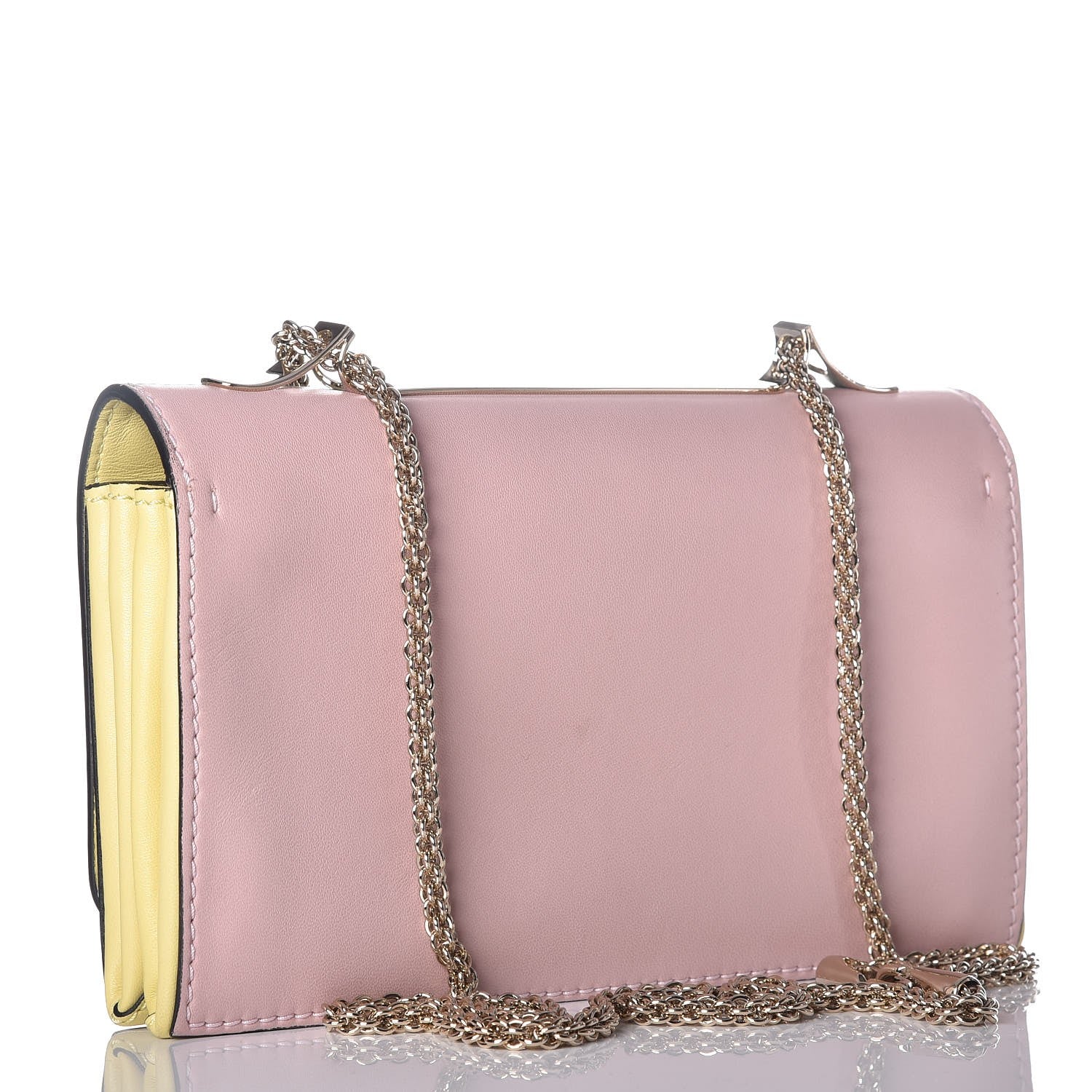 Valentino Garavani Calfskin Watercolor Va Va Voom Shoulder Bag Rose Green Yellow Sky 3 of 7