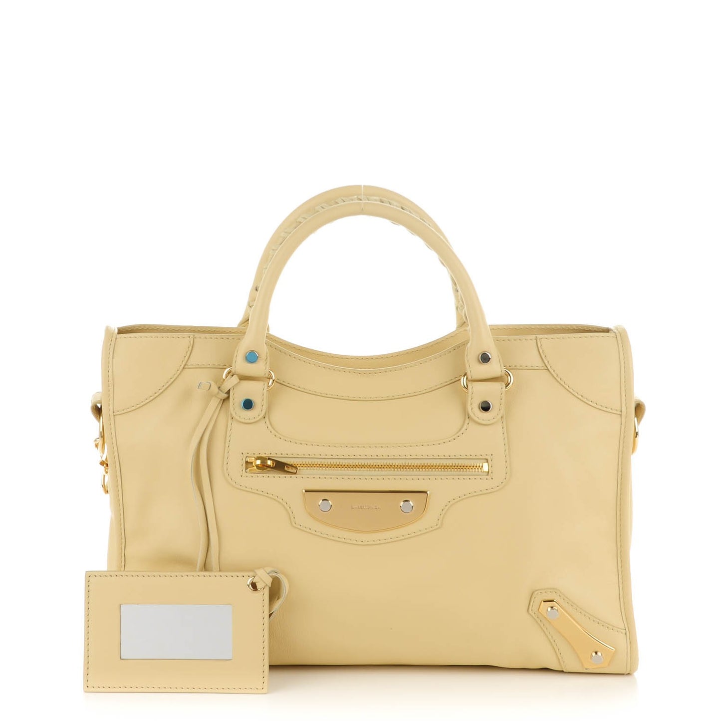 Veau Amp Plate Gold Hardware City Beige Argile