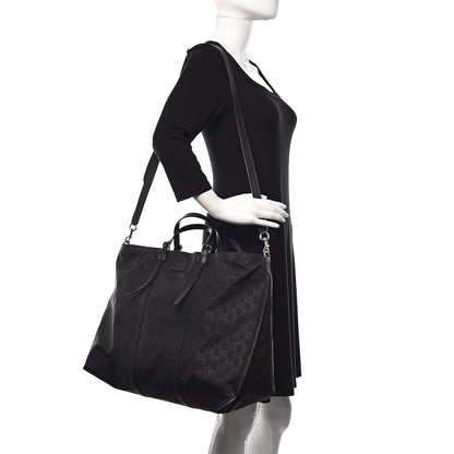 Gucci Nylon Monogram Light Duffle Bag Black 2 of 11
